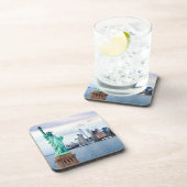 Vrijheidsbeeld met World Trade Center Bier Onderzetter (Rechterzijde)