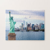 Vrijheidsbeeld met World Trade Center Legpuzzel (Horizontaal)