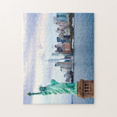Vrijheidsbeeld met World Trade Center Legpuzzel (Verticaal)