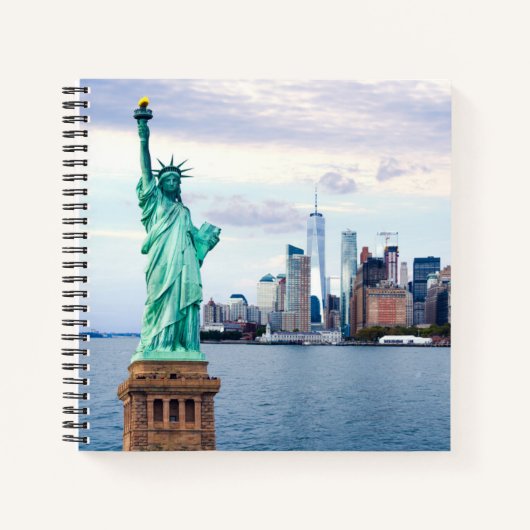 Vrijheidsbeeld met World Trade Center Notitieboek (Voorkant)