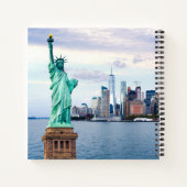 Vrijheidsbeeld met World Trade Center Notitieboek (Achterkant)