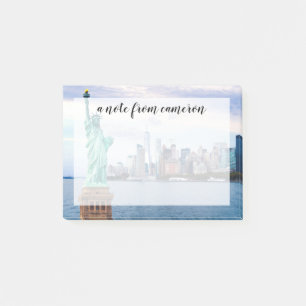 Vrijheidsbeeld met World Trade Center Post-it® Notes