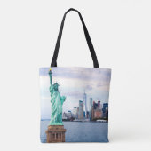 Vrijheidsbeeld met World Trade Center Tote Bag (Achterkant)