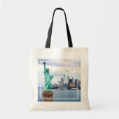 Vrijheidsbeeld met World Trade Center Tote Bag (Voorkant)