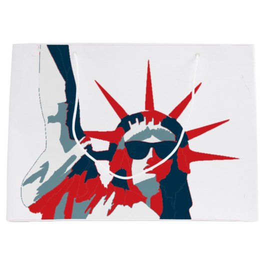 Vrijheidsbeeld met zonnebril groot cadeauzakje (Voorkant)