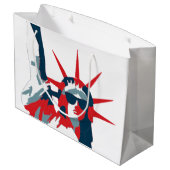 Vrijheidsbeeld met zonnebril groot cadeauzakje (Achterkant Gekanteld)