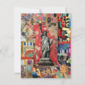 Vrijheidsbeeld Mixed Media Collage Art Kaart (Voorkant)