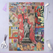 Vrijheidsbeeld Mixed Media Collage Art Tissuepapier (Craft)