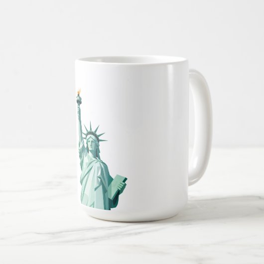 Vrijheidsbeeld Mok - Modern minimalistisch design (Voorkant rechts)