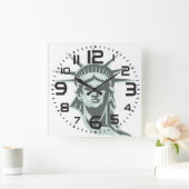 Vrijheidsbeeld-muur-klok Vierkante Klok (Huis)