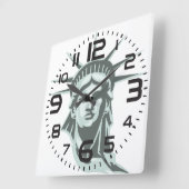 Vrijheidsbeeld-muur-klok Vierkante Klok (Hoek)