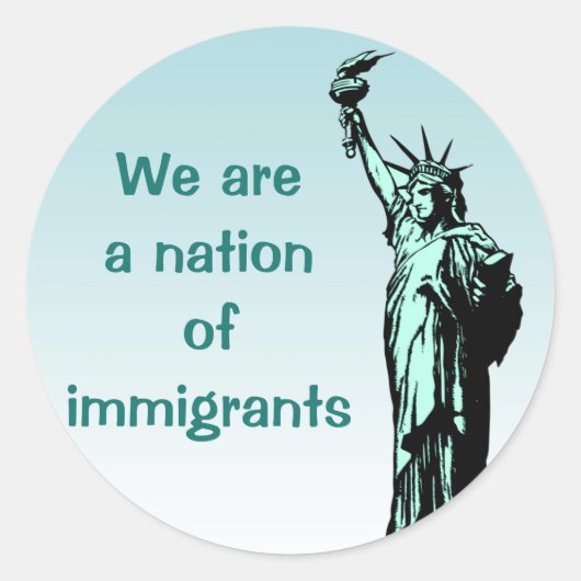 Vrijheidsbeeld Natie van Immigranten Stickers (Voorkant)
