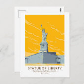 Vrijheidsbeeld  nationaal monument briefkaart (Voorkant / Achterkant)