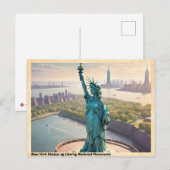 Vrijheidsbeeld Nationaal Monument NYC Vintage Briefkaart (Voorkant / Achterkant)