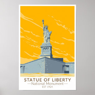 Vrijheidsbeeld  nationaal monument poster