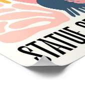 Vrijheidsbeeld New York abstracte reisbloemen Poster (Hoek)