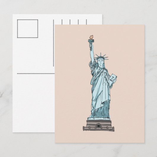 Vrijheidsbeeld - New York - Briefkaart (Voorkant / Achterkant)