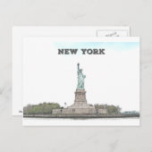 Vrijheidsbeeld - New York Briefkaart (Voorkant / Achterkant)