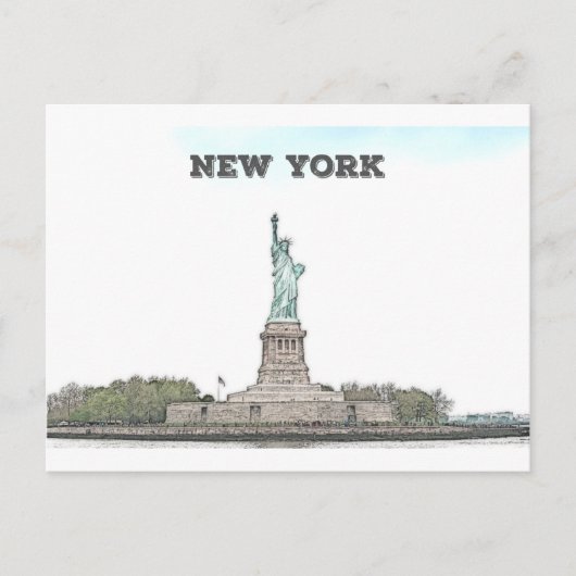Vrijheidsbeeld - New York Briefkaart (Voorkant)
