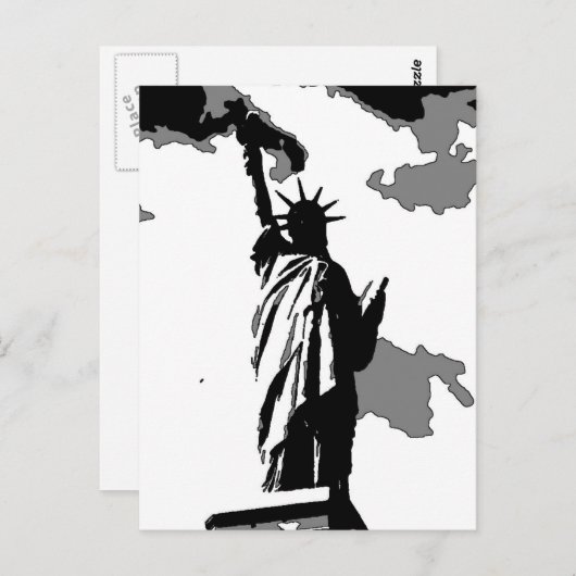 Vrijheidsbeeld New York City Briefkaart (Voorkant / Achterkant)
