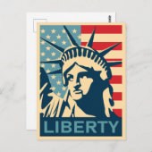 Vrijheidsbeeld  New York City Briefkaart (Voorkant / Achterkant)