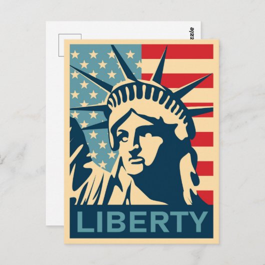 Vrijheidsbeeld New York City Briefkaart (Voorkant / Achterkant)