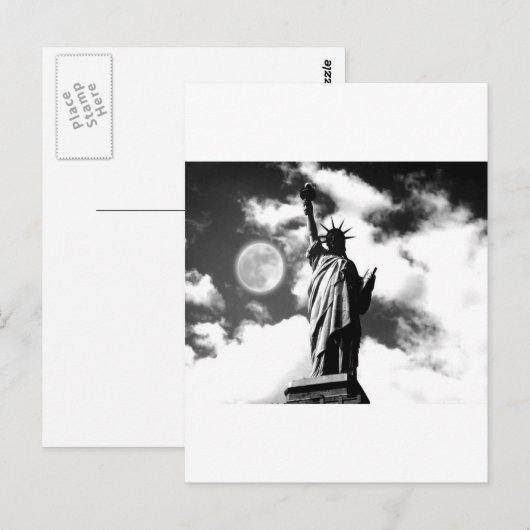 Vrijheidsbeeld New York City Briefkaart (Voorkant / Achterkant)