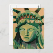 Vrijheidsbeeld - New York City Briefkaart (Voorkant / Achterkant)