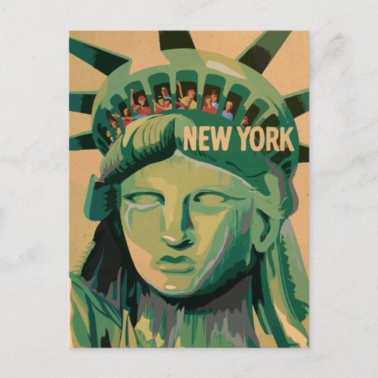 Vrijheidsbeeld - New York City Briefkaart (Voorkant)