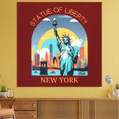 Vrijheidsbeeld, New York City Canvas Afdruk (Insitu (Woonkamer))