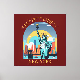 Vrijheidsbeeld, New York City Canvas Afdruk