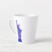 Vrijheidsbeeld-New York City-Landmark Latte Mok (Linkerhoek)
