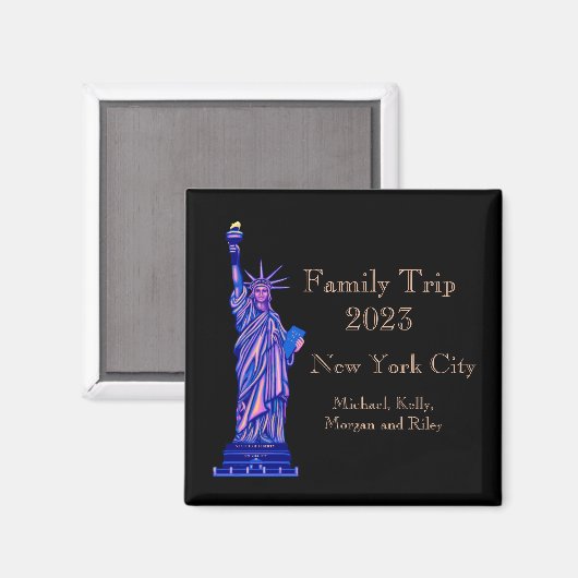 Vrijheidsbeeld-New York City-Landmark Magneet (Voorkant / Achterkant)