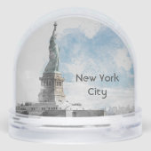 Vrijheidsbeeld New York City - Manhattan Sneeuwbol (Achterkant)