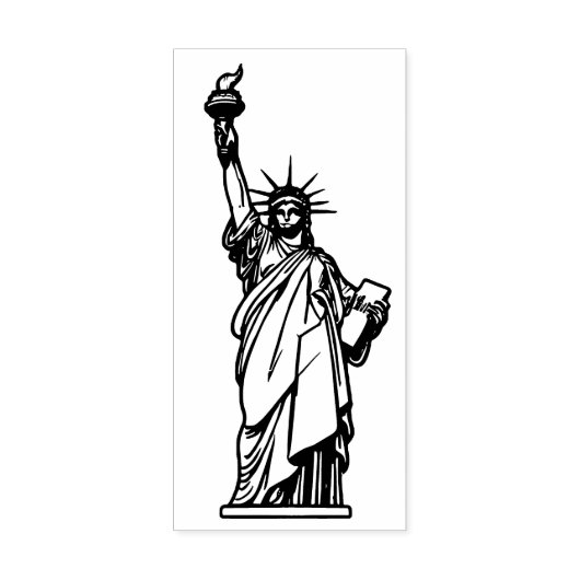 Vrijheidsbeeld ,New York City NYC, Rubberstempel (Afrduk)