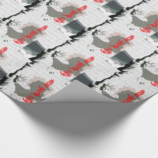 Vrijheidsbeeld New York City Pop Art Cadeaupapier (Hoek)