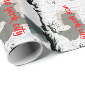 Vrijheidsbeeld New York City Pop Art Cadeaupapier (Rol Hoek)