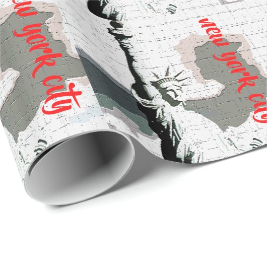 Vrijheidsbeeld New York City Pop Art Cadeaupapier (Rol Hoek)