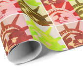 Vrijheidsbeeld New York City Pop Art Cadeaupapier (Rol Hoek)