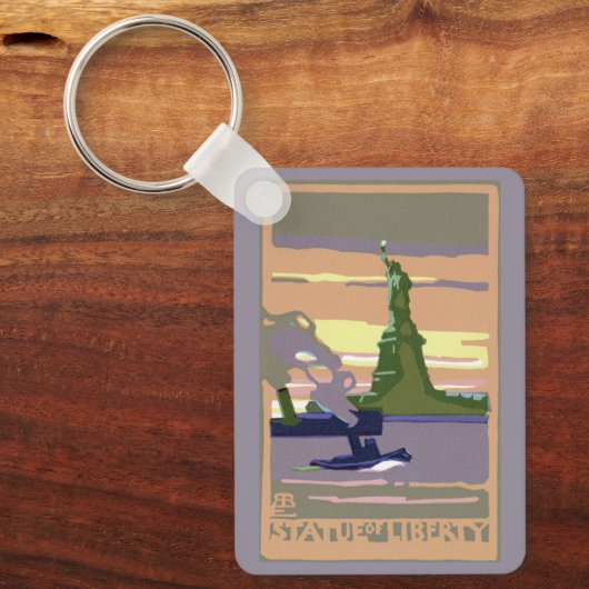 Vrijheidsbeeld, New York City, Reis naar het verle Sleutelhanger (Voorkant)