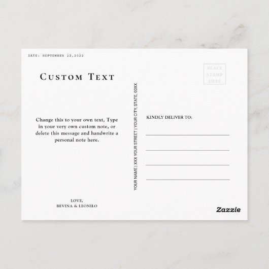 Vrijheidsbeeld New York City &  vlag VS Briefkaart (Achterkant)