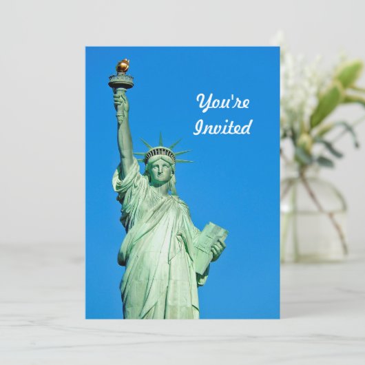 Vrijheidsbeeld New York Foto Verjaardag Kaart (Staand voorkant)