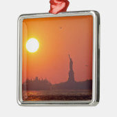 Vrijheidsbeeld, New York Harbour, NY, Verenigde St Metalen Ornament (Links)