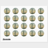 Vrijheidsbeeld, New York Harbour Ronde Sticker (Vel)