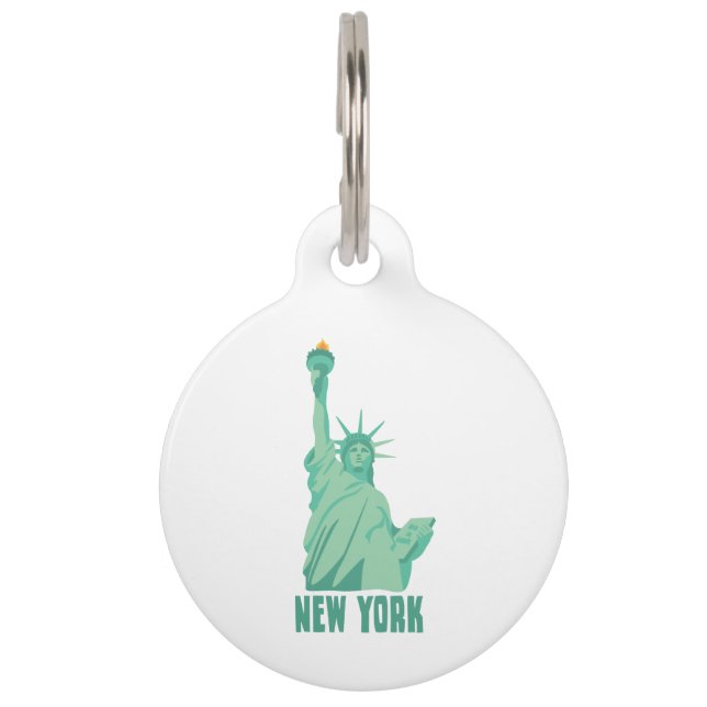 Vrijheidsbeeld New York Huisdierpenning (Voorkant)