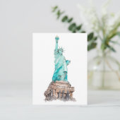 Vrijheidsbeeld New York Manhattan Island Briefkaart (Staand voorkant)