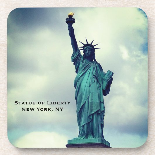 Vrijheidsbeeld, New York, NY (Lady Liberty NYC) Bier Onderzetter (Voorkant)