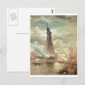 Vrijheidsbeeld, New York, ongeveer 1800 jaar oud Briefkaart (Voorkant / Achterkant)