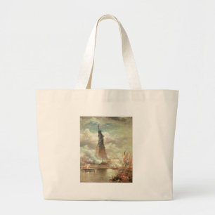Vrijheidsbeeld, New York, ongeveer 1800 jaar oud Grote Tote Bag
