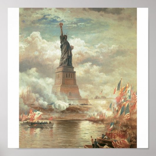Vrijheidsbeeld, New York, ongeveer 1800 jaar Poster (Voorkant)